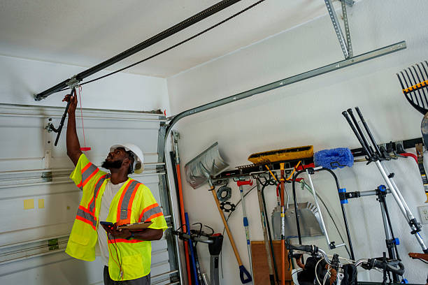 Professional Garage Door Spring Repair technician working in Pleasant Valley, WV